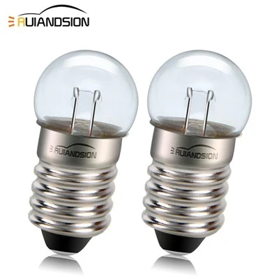 Ruiandsion E10 Mini Mag Flashlight Bulbs Torch Light Bulbs 1.5V Warm White