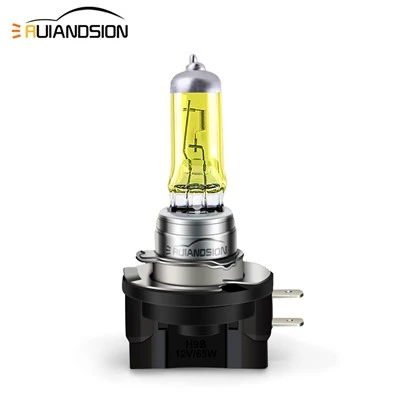 Ruiandsion Customized Halogen H8 H11 H9 Fog Light Bulb 12V Yellow