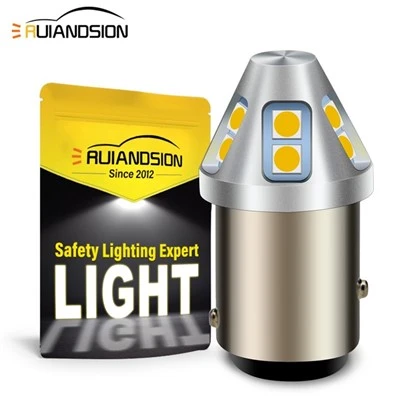 Ruiandsion 1157 Bay15d Car Light Bulb Kits In Stock 6-30V Warm White