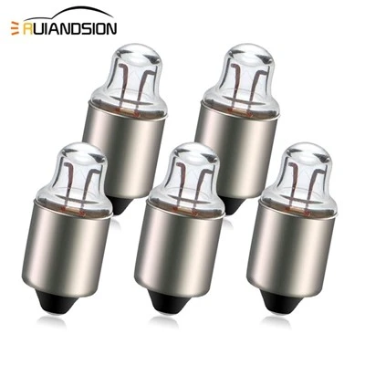 Ruiandsion B9 Led Flashlight Bulb Replacement Miniature Flashlight Bulbs 1.2V Warm White