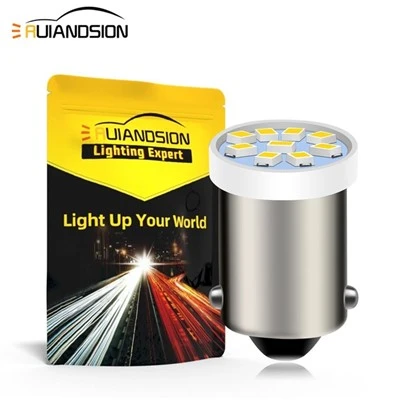 Ruiandsion BA9S Vehicle Strobe Lights Best Ambient Lighting Car 6V 12V 24V White Warm White