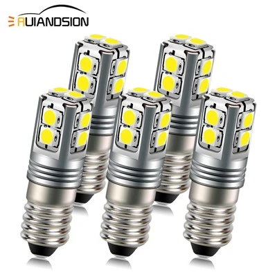 Ruiandsion E10-3030-10 Maglite Replacement Bulb LED Flashlight Motorcycle Headlight 6V,12V,24V,40V White