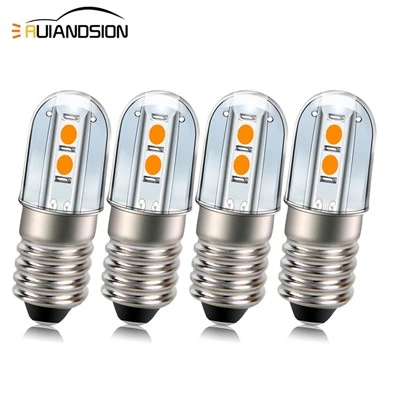 Ruiandsion E10 Mini Maglite Bulb Led Flashlight Bulbs 6V 3030 4SMD Chips Yellow Torch Bike Work Light Non Polarity